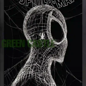 پوستری با ابعاد 60x40 یا 70x40 سانتی‌متر از جلد کمیک "The Amazing Spider-Man #55" با عنوان "LAST REMAINS" که سر اسپایدرمن را به صورت یک شبکه تار عنکبوت سفید رنگ بر روی پس‌زمینه‌ای کاملاً مشکی نشان می‌دهد. یک عنکبوت کوچک نیز روی تار دیده می‌شود.