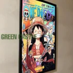 پوستری با ابعاد 60x40 یا 70x40 سانتی‌متر از جلد مانگای "One Piece Volume 40" که مون کی دی. لوفی را در مرکز با لبخند بزرگش و کلاه حصیری نمادین، احاطه شده توسط اعضای خدمه کلاه حصیری و دیگر شخصیت‌ها در پس‌زمینه‌ای رنگارنگ نشان می‌دهد. عنوان "ONE PIECE" در بالای پوستر به چشم می‌خورد.