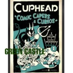 پوستری با ابعاد 60x40 یا 70x40 سانتی‌متر از جلد کمیک "Cuphead: Comic Capers & Curios Volume 1" که شیطان را در مرکز با کاپ‌هد، ماگ‌من و ارکستر اسکلت‌ها به سبک انیمیشن‌های دهه 1930 به تصویر می‌کشد.