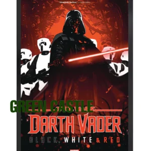 پوستری با ابعاد 60x40 یا 70x40 سانتی‌متر از جلد کمیک "Darth Vader: Black, White & Red" که دارث ویدر را با لایت‌سیبر قرمز روشن در دست، در میان چهار استورم‌تروپر، با پس‌زمینه‌ای قرمز و سیاه از جنگل به تصویر می‌کشد. عنوان "DARTH VADER BLACK, WHITE & RED" در پایین پوستر دیده می‌شود.