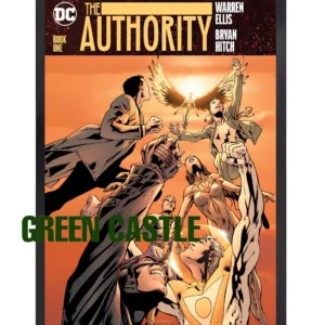 پوستری با ابعاد 60x40 یا 70x40 سانتی‌متر از جلد کمیک "The Authority Book One" که اعضای تیم ابرقهرمانی را در حال پرواز و حرکت در آسمانی نارنجی و زرد به تصویر می‌کشد. عنوان "THE AUTHORITY" و لوگوی DC در بالای پوستر دیده می‌شود.